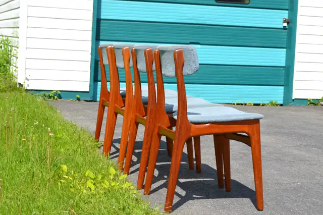 mid century teak dining chairs in Chairs & Recliners in Kingston - Image 10