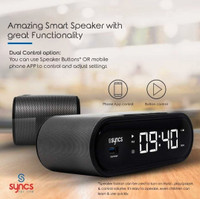 Smart Bluetooth Speaker, LED Dig.Alarm Clock, Speaker, Handsfree