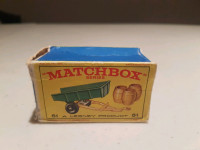 Vintage 60s Matchbox Lesney #51 Tipping Trailer BOX ORIGINAL 