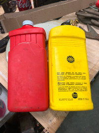 Vintage Ski-Doo and Co-op Snowmobile Oil Bottles