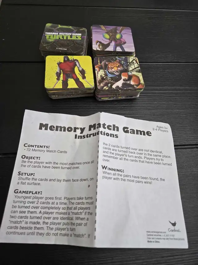 Turtles Memory Match Game in Toys & Games in Ottawa - Image 2