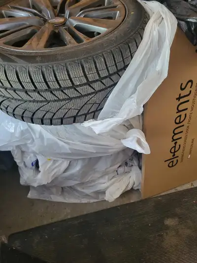 Selling 4 winter tires on stock subaru wheels. One has minor damage. 12 months use on tires. Not nee...