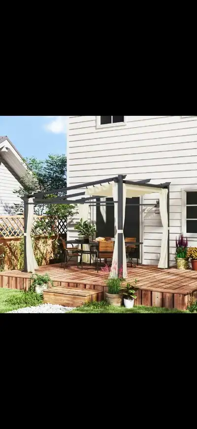 10*10 FT Outsunny Retractable Pergola, View more