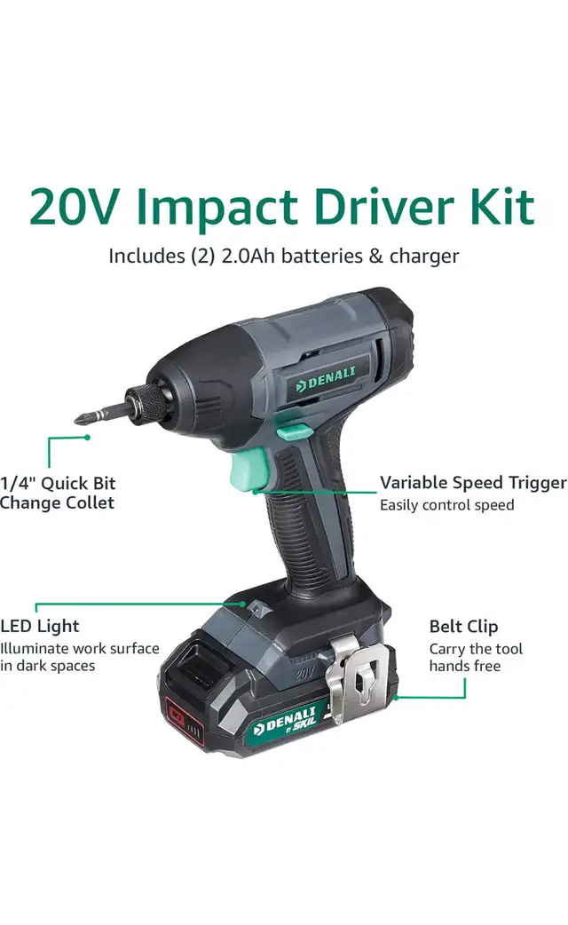DENALI BY SKIL 20V IMPACT DRIVER KIT in Other in Mississauga / Peel Region - Image 9