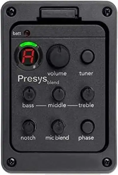 Fishman Presys+ Acoustic Guitar Pickup/Preamp System, Black, View more