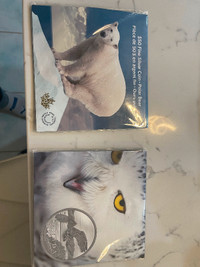 $50 Fine Silver Coin Polar Bear and Snow Owl