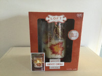 Glass LED harvest candle with timer