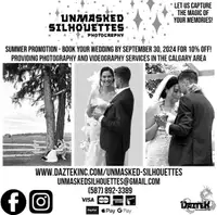 10% Off Wedding Packages - Unmasked Silhouettes Photography 