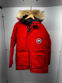 Men's Canada Goose Expedition Parka with Fur Red
