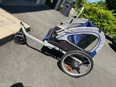 Schwin bike trailer for kids 2 seater foldable, View more