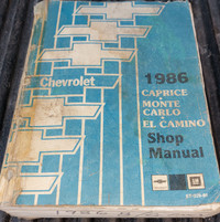 1986 El Camino OEM Shop Service Manual