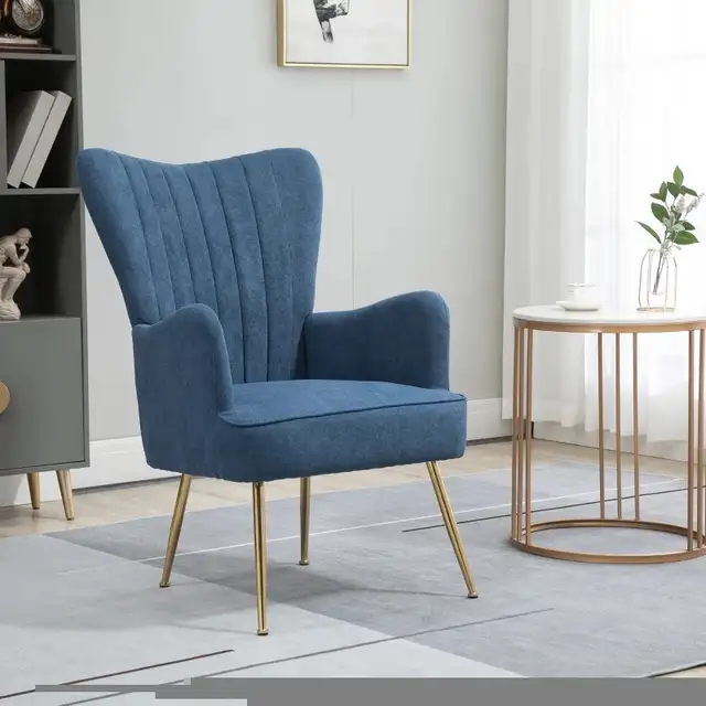 Velvet Accent Chairs, Modern Living Room Chair, Tall Back Leisur in Chairs & Recliners in Markham / York Region - Image 11