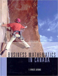 Book For sale: BUSINESS MATHEMATICS IN CANADA  (5th Edition)