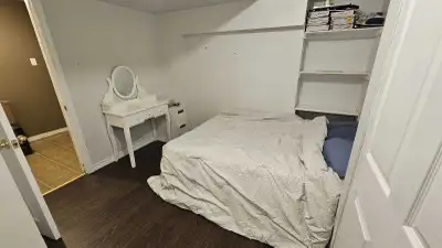 1 bedroom apartment Shared bathroom and kitchen laundry on site No parking spot Pets not allowed Hea...