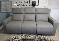 New sofa with power seats, headrests and lumbar
