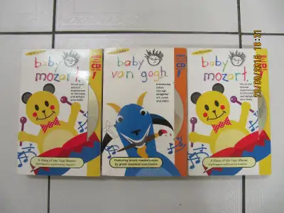 Classic 3pc Lot Of Baby Mozart/Baby Van Gogh VHS/CD Circa2000, View more