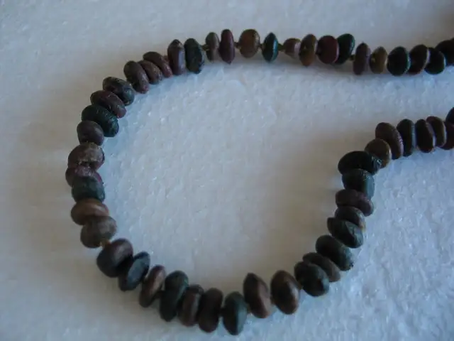 Brown Seed Bead Necklace 24 Inch