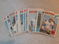 CARTES DE BASEBALL EXPOS DE MONTREAL 1977