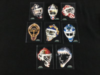 CARTE DE HOCKEY PINNACLE MASKS LOT COMPLETE 8 CARD