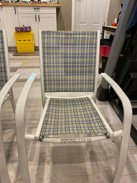 Set of 2 metal & fabric kids chairs 