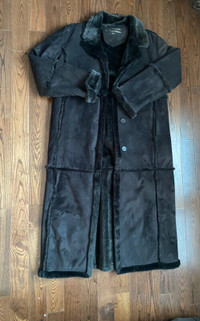 Brown Fairweather faux suede coat