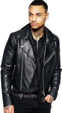 Genuine Slim Leather biker Jacket Last pc (Pickup only Brampton