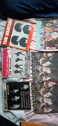 Collection of The Beatles and Elvis LPS