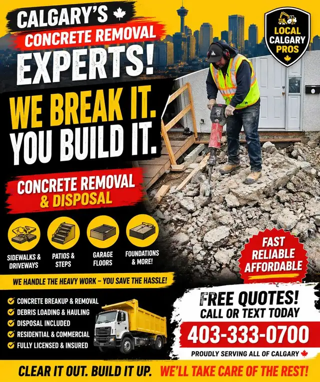 CONCRETE  AND ASPHALT Removal  in Brick, Masonry & Concrete in Calgary - Image 2