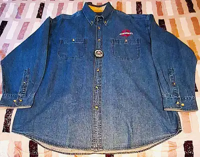 MENS CHEVROLET RACING XL DENIM SHIRT, View more