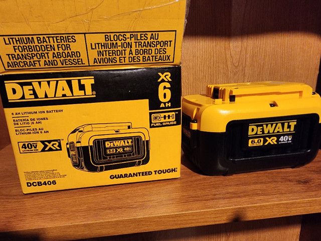 DEWALT XR 40V MAX* Lithium Battery, 6-Ah (DCB406) Brand New Box in Power Tools in Windsor Region - Image 2