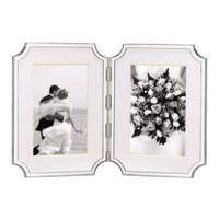 Kate Spade 4" x 6" Double SILVER PLATED PICTURE FRAME-NEW IN BOX