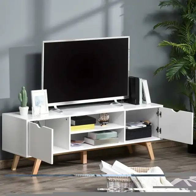Modern Wooden TV Stand For 65"   TV in TV Tables & Entertainment Units in Markham / York Region - Image 9