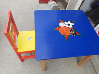 IKEA kids table + chair ( wooden )