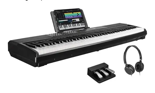 STRICH Digital Piano 88 Keys, Hammer-Action Weighted Keyboard in Pianos & Keyboards in Calgary - Image 5