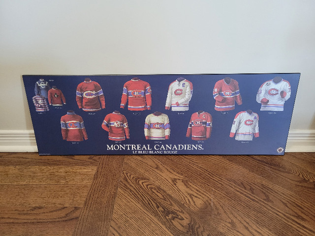 Montreal Canadiens Uniform Evolution Plaqued Poster in Arts & Collectibles in City of Toronto