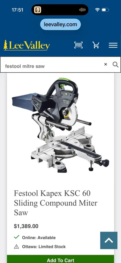 Festool Kapex KSC 60 Sliding Compound Miter Saw, View more