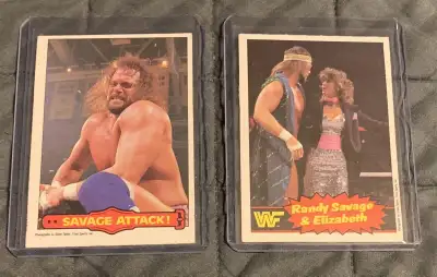 2 Vintage 1985 WWF Wrestling Randy Savage Rookie Cards , View more