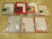 Christmas writing paper, envelopes and seals, Xmas stationery