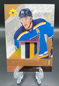 2014-15 T.J. Oshie UD Ultimate Jersey 4 Color Patch Serial Card
