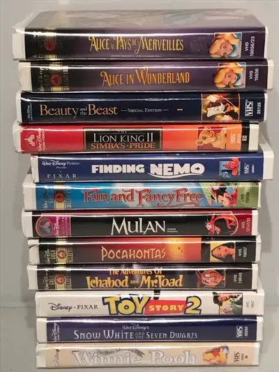 Vintage Walt Disney VHS Animated Cartoon Movies Film Collection, View more