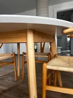 Stylish Wishbone Dining Set – Table + 4 Chairs – $800 in Dining Tables & Sets in City of Halifax - Image 4
