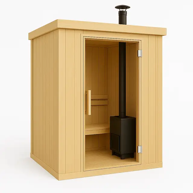 Hand-Built Poplar Sauna – 2-Person Wood-Fired | $6000 | AB in Hot Tubs & Pools in Red Deer - Image 2