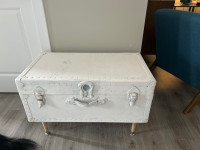  Vintage trunk table with storage