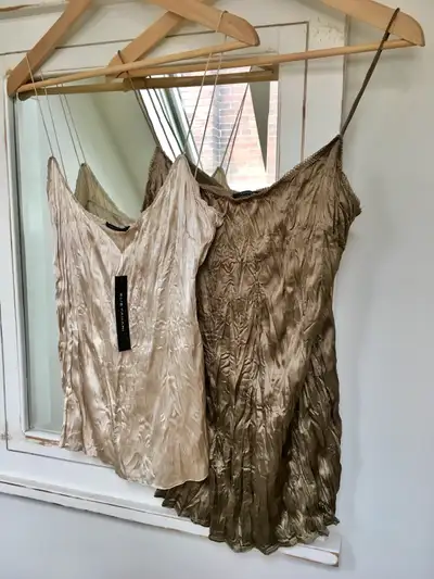 2 NEW tags on Large Elie Tahari silk camisoles($140 each), View more