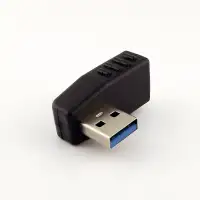 USB 3.0 A Male 90 Degree Left Angled To USB A Female Extension