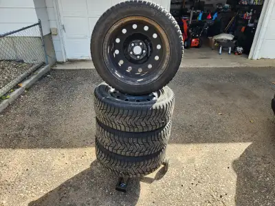 - X4 Certified Wintertrek Tires (Canadian Tire) - Rims used on 2017 Toyoya Corolla - Approx. 8/32' t...