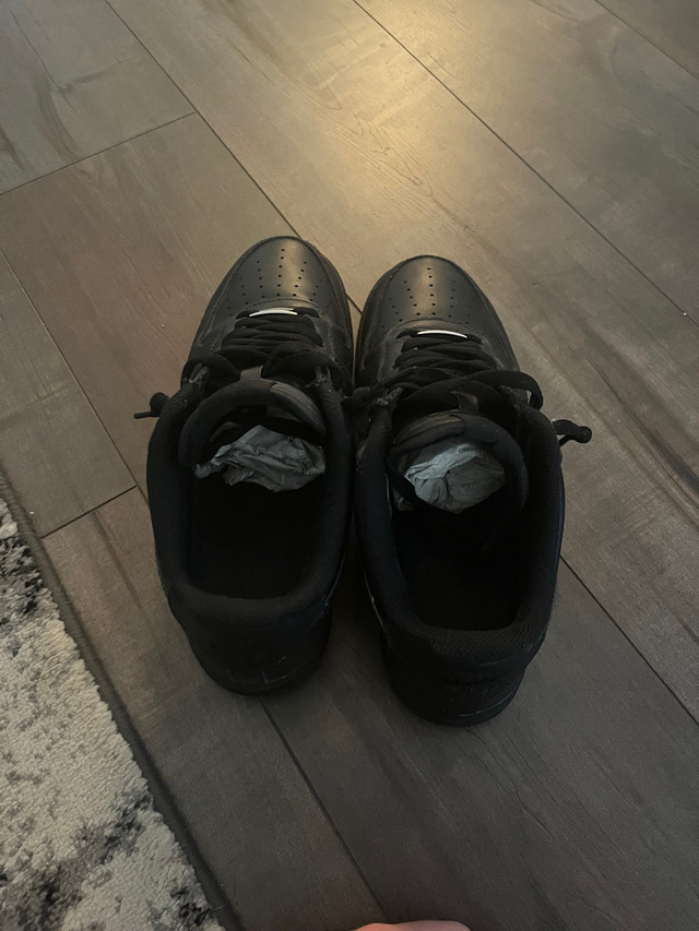 Black Air Force ones Size 10.5 in Men's Shoes in Oakville / Halton Region - Image 3