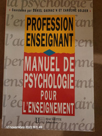 Manuel de psychologie pour l'enseignement Daniel Gaonac'h