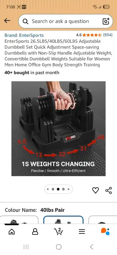 EnterSports Dumbbells, View more