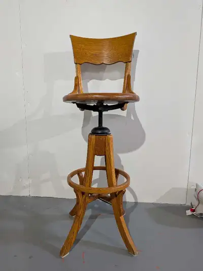 Hardwood bar stool, View more